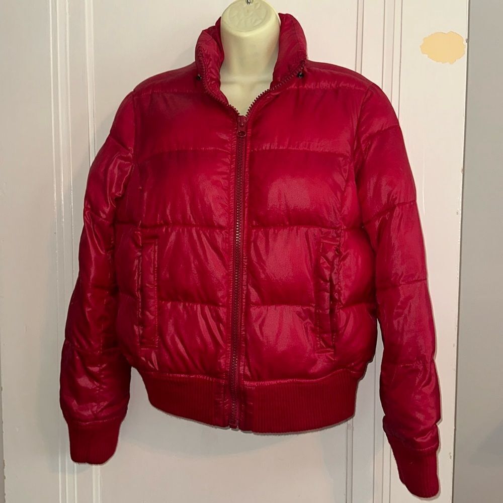 Refuge brand‎ red nylon puffer coat